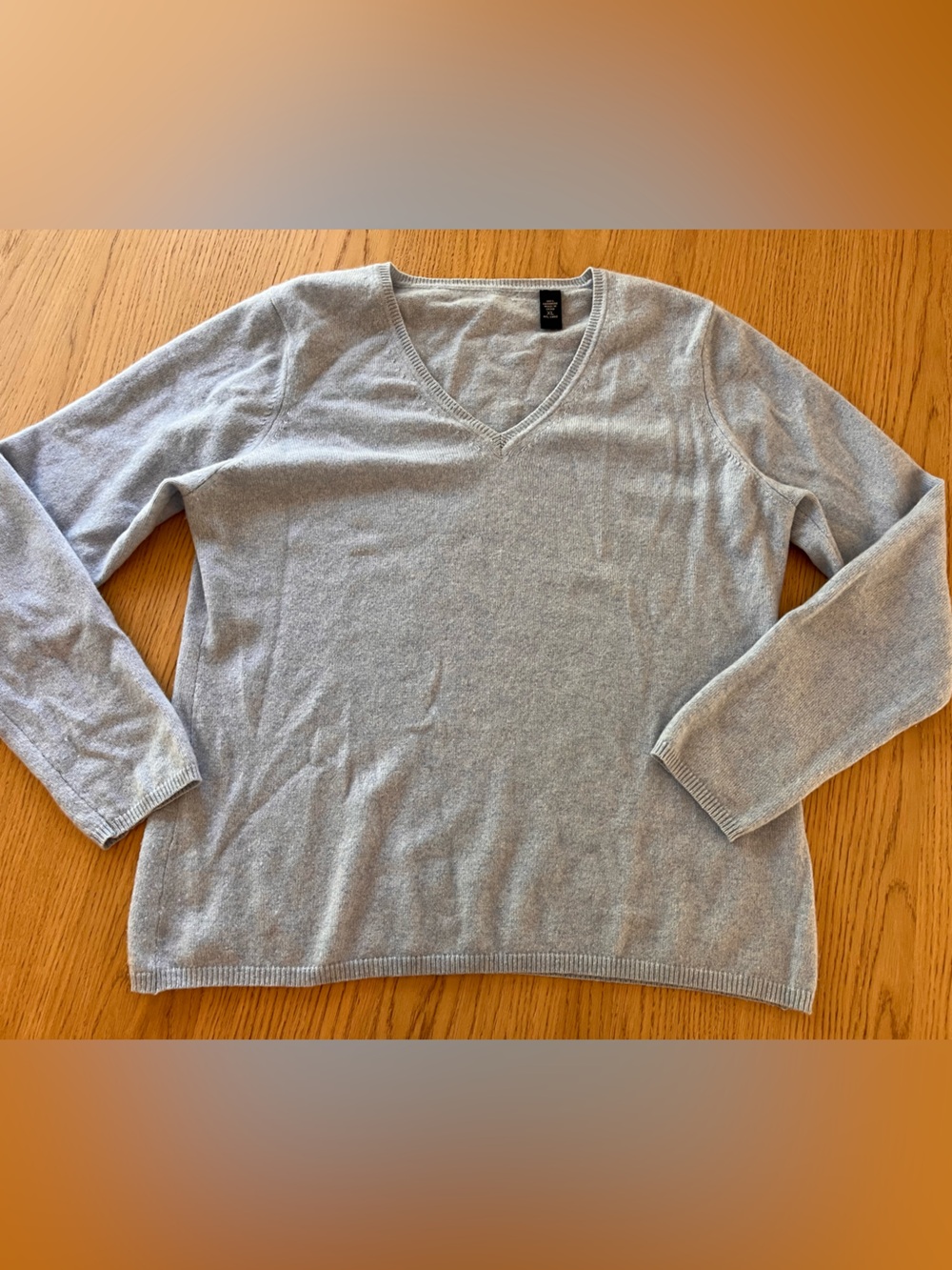 Light Blue 100% Cashmere V-Neck Women’s Sweater
